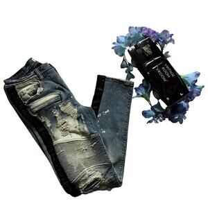 Preme NWOT Medium Stone Wash Distressed Skinny Jean Men 32